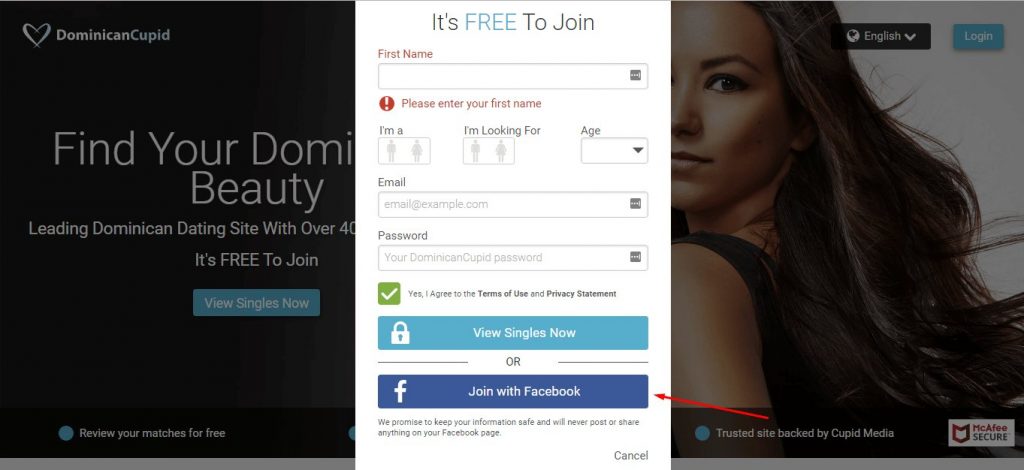 dominican cupid sign in